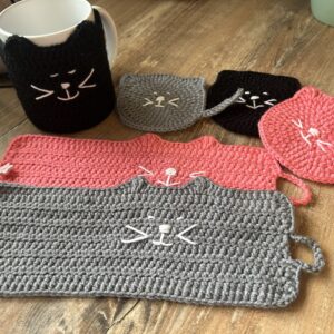Set de suport si husa pentru cana “ kitty Love”