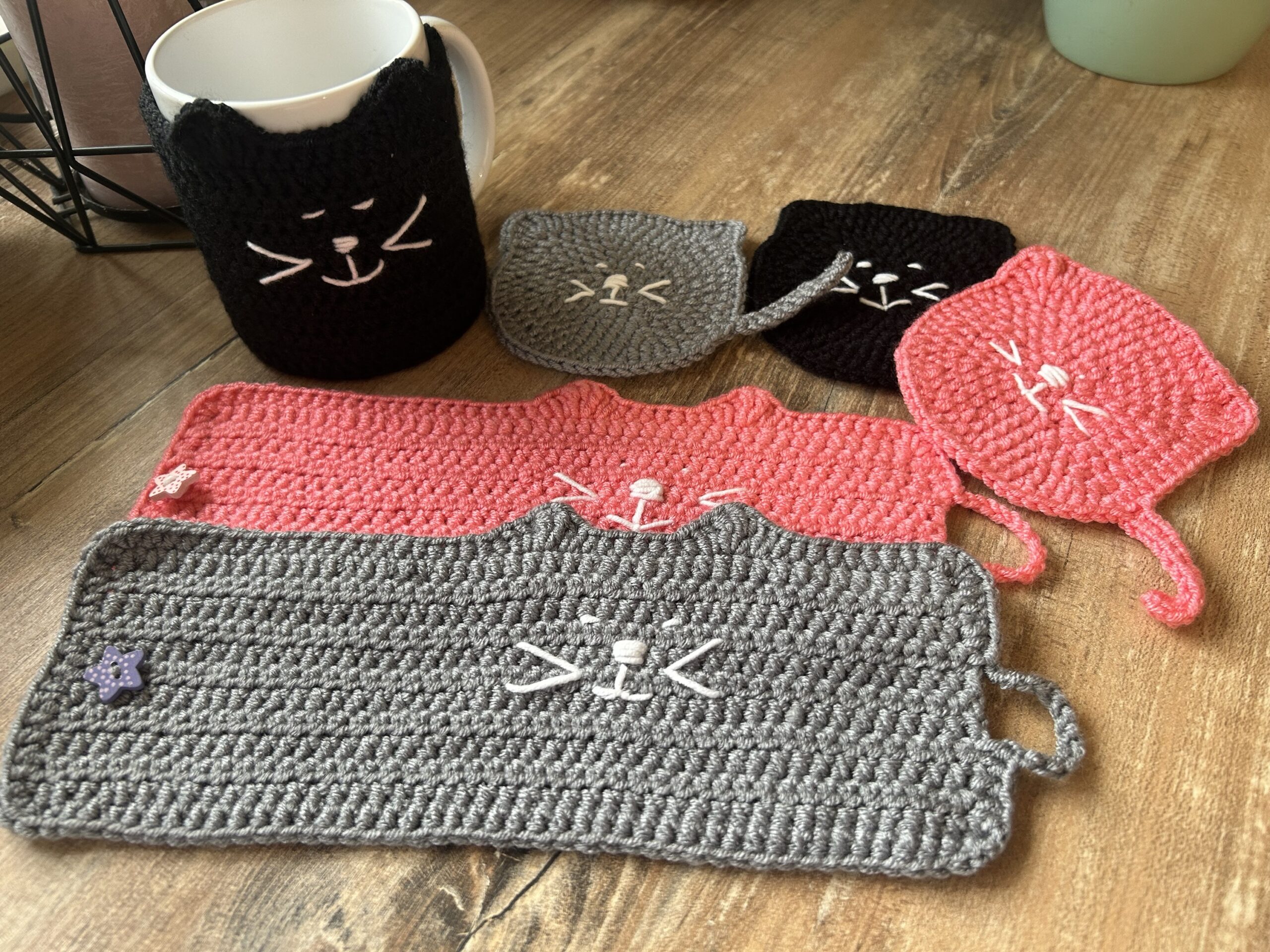 Set de suport si husa pentru cana “ kitty Love”