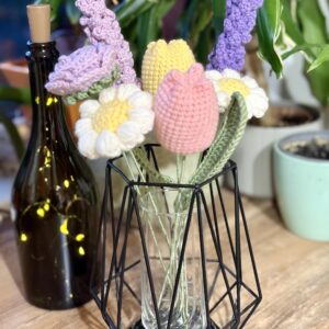 Buchet de flori croșetate
