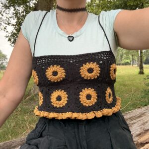 Top Crosetat “sunflower”